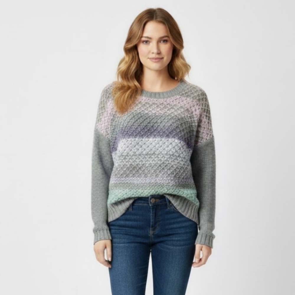 AMERICAN EAGLE Cotton Knit Sweater Multicolor Pastel Sweater Medium‎ NWT